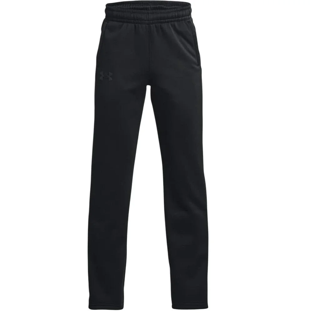 Under Armour Boys Black Fleece Joggers Loose Fit Athletic Pants Youth Large YL